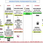 Programme animations 2026