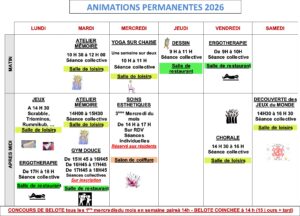 Lire la suite à propos de l’article Programme animations 2026